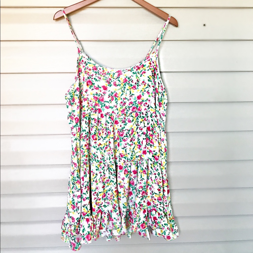 Spring Floral Babydoll Ruffle Dress by Trés Bien
